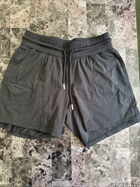 Women's Black Athletic Drawstring Shorts with Pockets